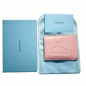 Tiffany & Co. Pink Leather Card Wallet